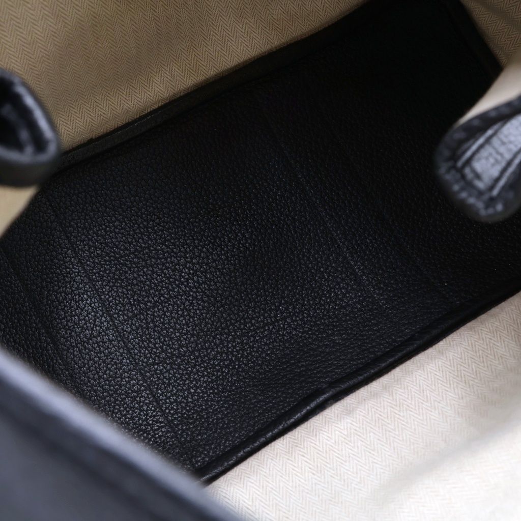 Hermes Garden Party PM Tote Black Negonda Leather Silver — view 5