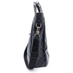 Louis Vuitton Damier Graphite Tadao Shoulder Bag Tote Black Leather Silver — view 3