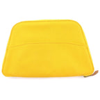 Hermes Bolide Pouch Grooming Set Canvas Jaune Scissors Tweezers Yellow Silver — view 2
