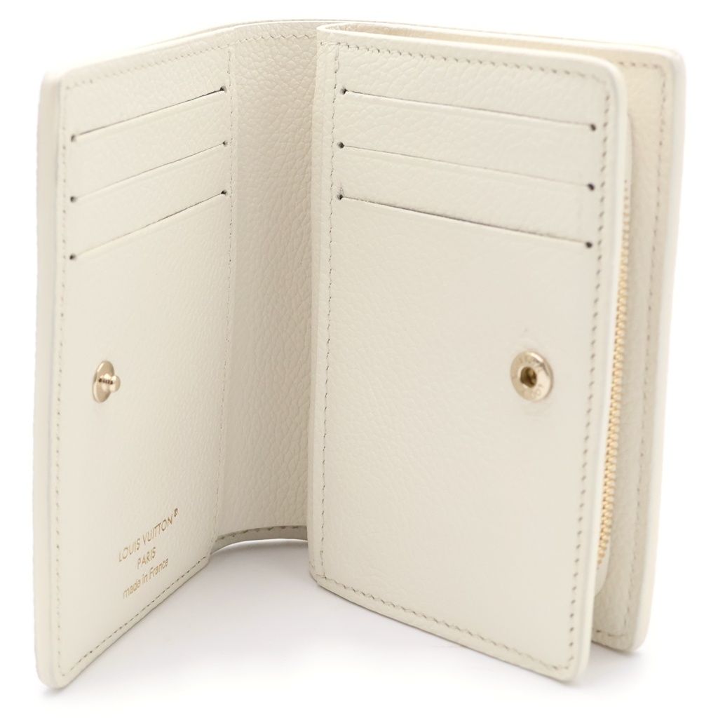 Louis Vuitton Monogram Eclipse Portefeuille Clair Bifold Wallet White Blue — view 4