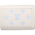 Louis Vuitton Monogram Eclipse Portefeuille Clair Bifold Wallet White Blue