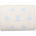 Louis Vuitton Monogram Eclipse Portefeuille Clair Bifold Wallet White Blue — view 2