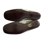 Gucci Belted Flat Slip on Gold — view 7