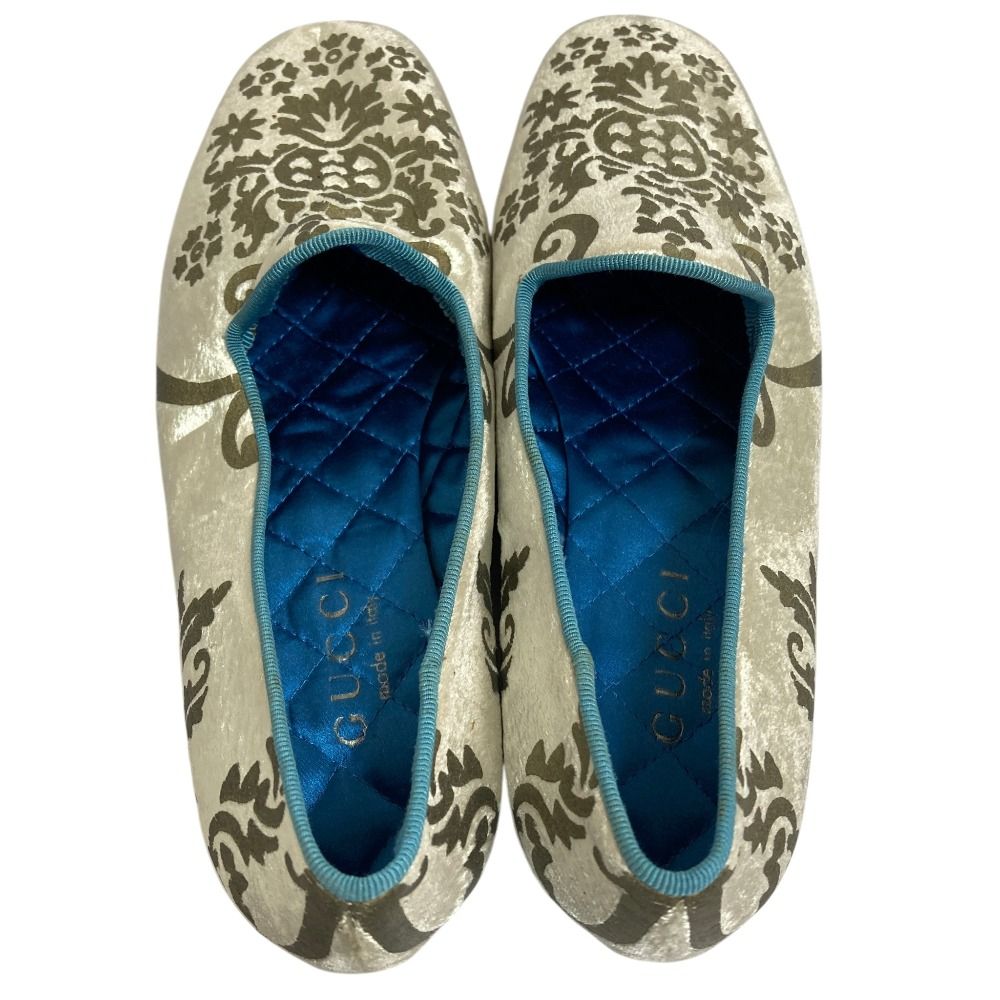 Gucci Belted Flat Slip on Gold — view 3