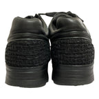 Chanel Tweed Leather Sneakers 38 Black — view 4