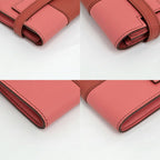 Hermes Kelly Wallet Flag Coral Corail Flamingo Pink Leather Long — view 5