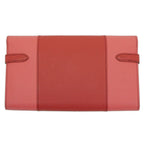 Hermes Kelly Wallet Flag Coral Corail Flamingo Pink Leather Long — view 2