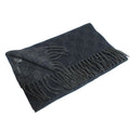 Gucci GG Pattern Cashmere Fringe Scarf Navy