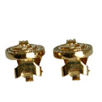 Dior CD Rhinestone Clip Earrings Gold — view 2