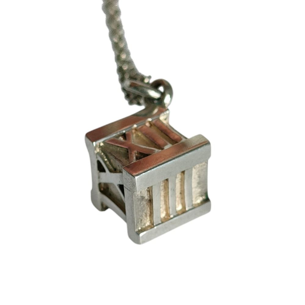 Tiffany & Co Atlas Cube Chain Pendant Silver — view 4