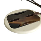 Hermes Tonkin Buffalo Horn Cord Necklace White Brown — view 4