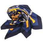Hermes Eperon D'or Yellow Gold Spur Carre 140 Cashier Geant Large Scarf Dark — view 7