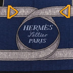 Hermes Eperon D'or Yellow Gold Spur Carre 140 Cashier Geant Large Scarf Dark — view 3