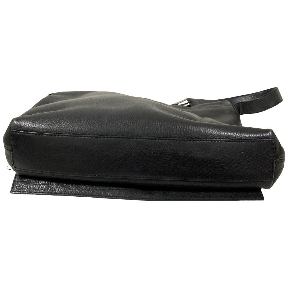 Celine Flap Leather Shoulder Bag Black — view 6