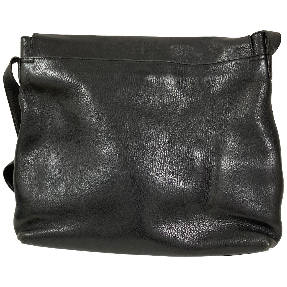 Celine Flap Leather Shoulder Bag Black — view 2