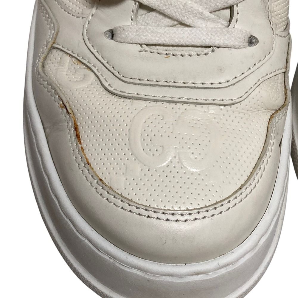 Gucci GG Leather Sneakers 6.5 White — view 4