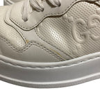 Gucci GG Leather Sneakers 6.5 White — view 7
