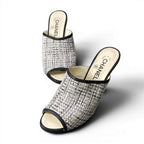 Chanel Tweed Pearl Sandal — view 5