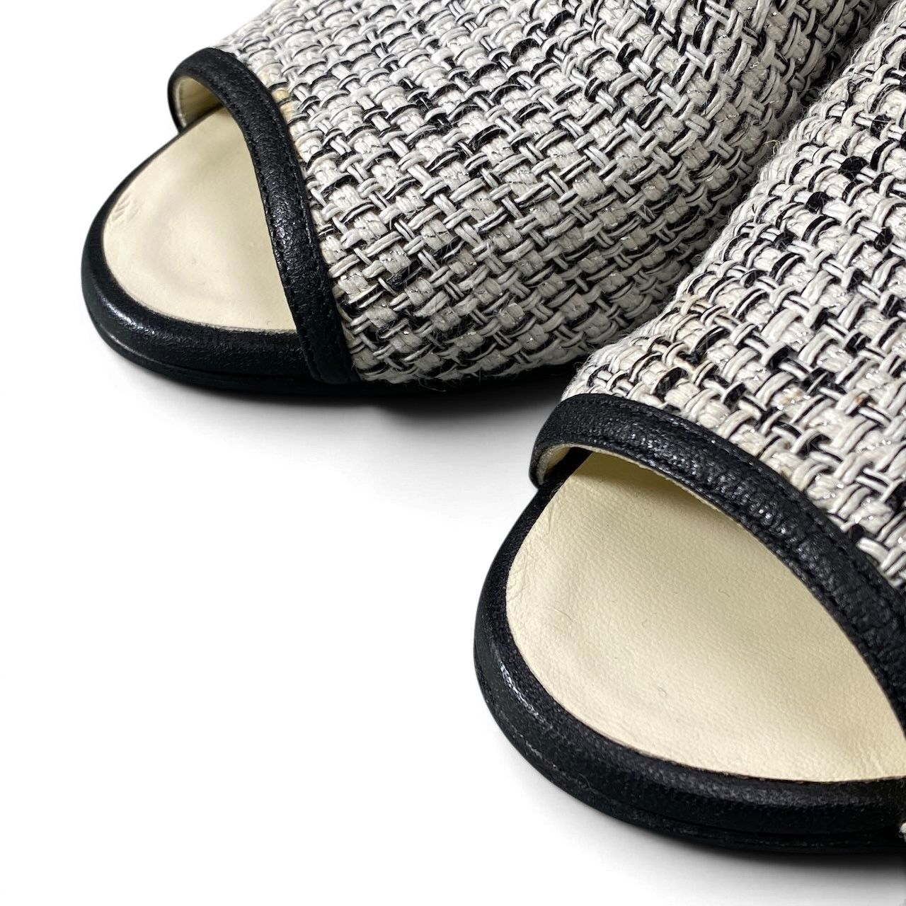 Chanel Tweed Pearl Sandal — view 7