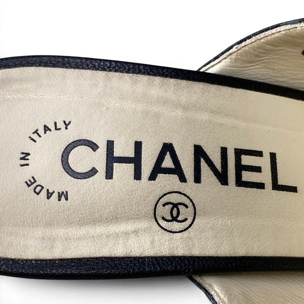Chanel Tweed Pearl Sandal — view 9
