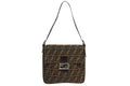 Fendi Mamma Baguette Bag Zucca Pattern Canvas Leather Brown Silver
