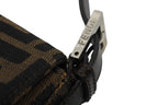 Fendi Mamma Baguette Bag Zucca Pattern Canvas Leather Brown Silver — view 6