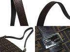 Fendi Mamma Baguette Bag Zucca Pattern Canvas Leather Brown Silver — view 7