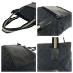 Gucci Black Silver GG Canvas Leather 019 Tote Shoulder — view 6