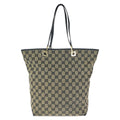 Gucci Beige Black Gold GG Canvas Leather 002 Tote Shoulder