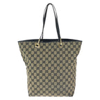 Gucci Beige Black Gold GG Canvas Leather 002 Tote Shoulder — view 2
