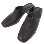 Hermes Christie 38 Leather Black Sandals