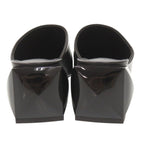 Hermes Christie 38 Leather Black Sandals — view 3