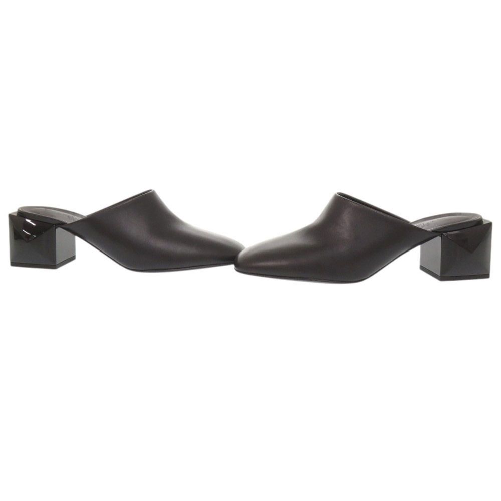 Hermes Christie 38 Leather Black Sandals — view 6