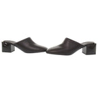 Hermes Christie 38 Leather Black Sandals — view 6