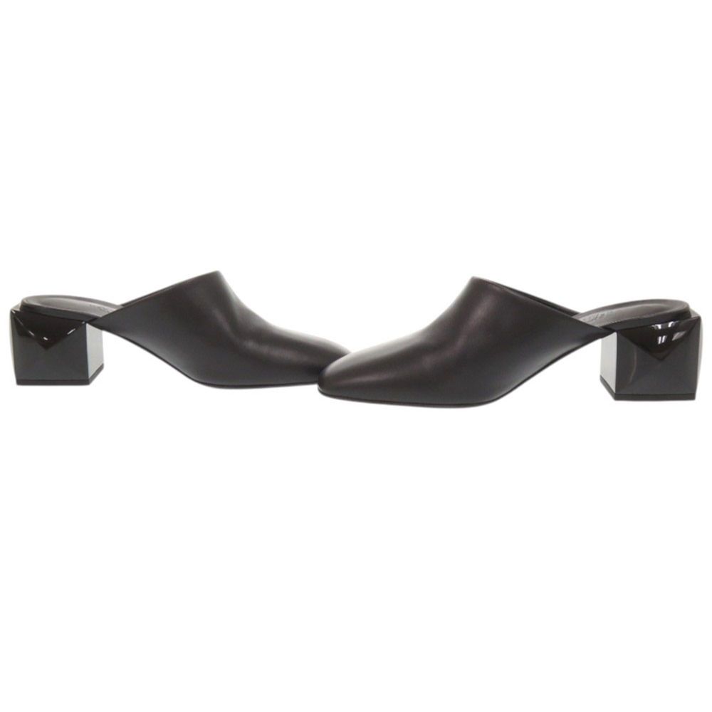 Hermes Christie 38 Leather Black Sandals — view 5