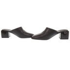 Hermes Christie 38 Leather Black Sandals — view 5
