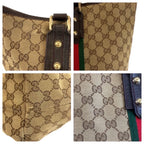 Gucci Sherry Line Beige Brown Gold GG Canvas Tote Shoulder — view 6