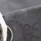 Gucci GG Tote Bamboo Nylon Canvas Black Handbag — view 7