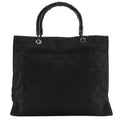 Gucci GG Tote Bamboo Nylon Canvas Black Handbag