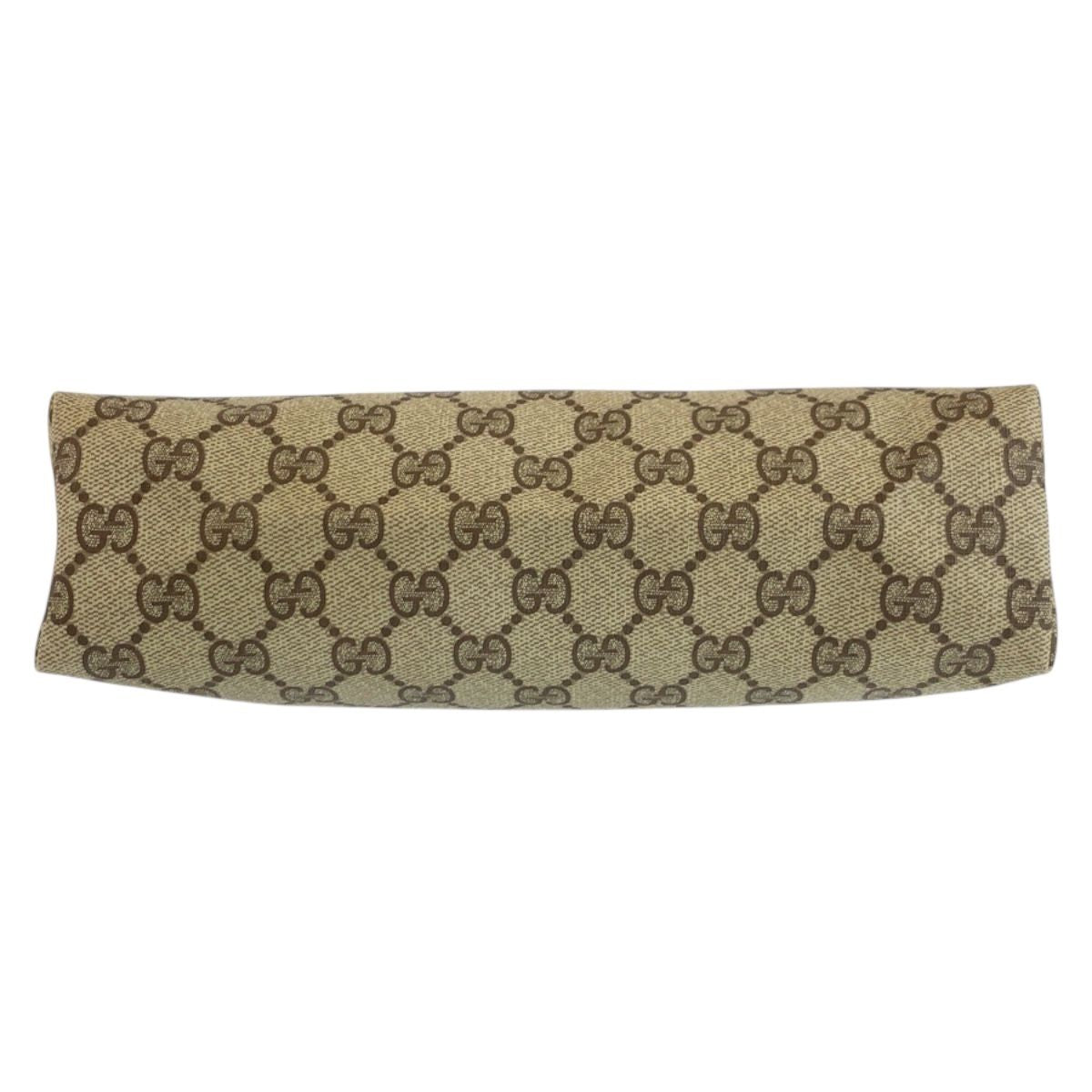 Gucci Vintage Beige Brown GG Supreme Canvas 156 01 045 Clutch Pouch — view 9