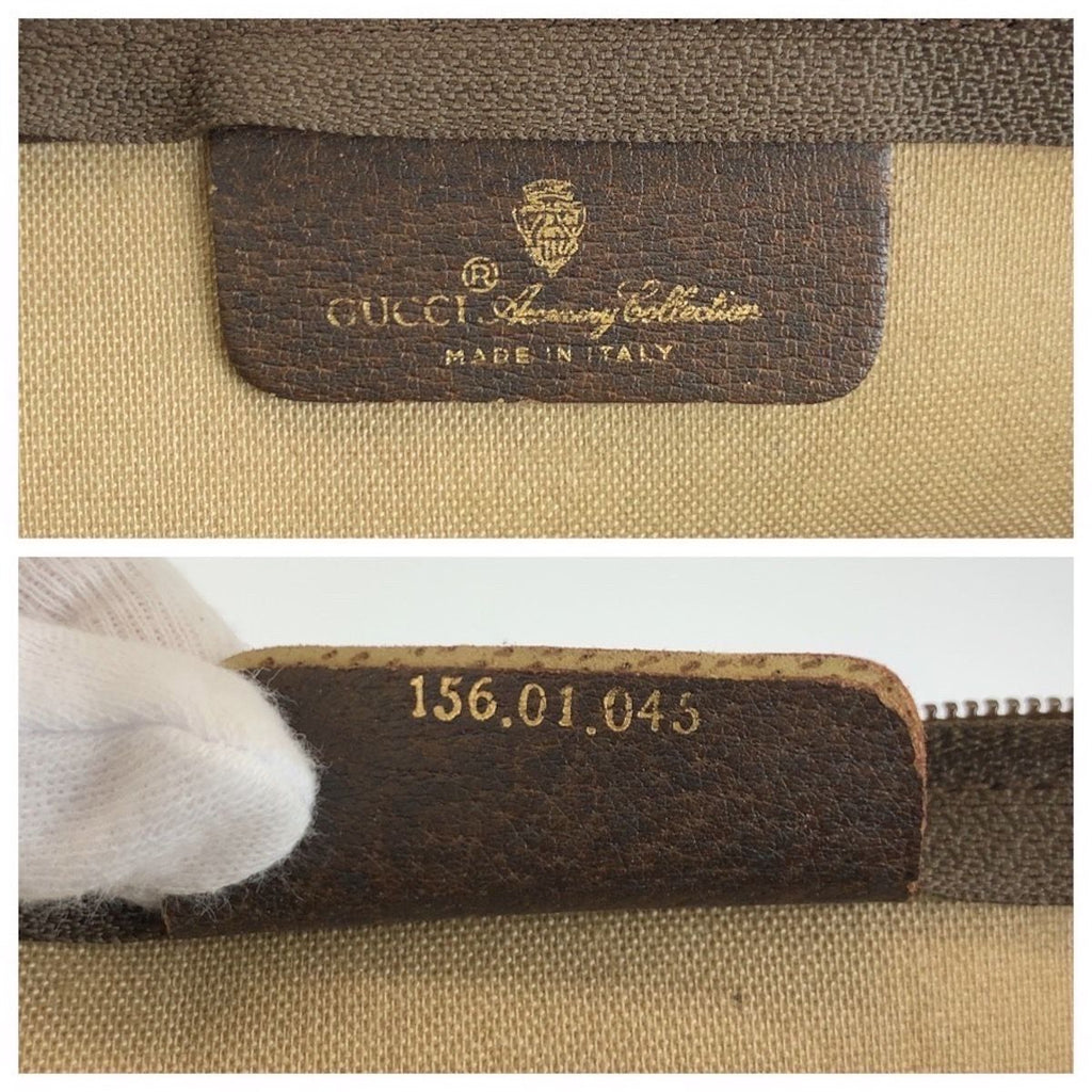 Gucci Vintage Beige Brown GG Supreme Canvas 156 01 045 Clutch Pouch — view 3