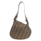 Fendi Zucca Pattern Shoulder Bag Canvas