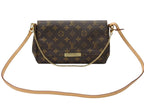 Louis Vuitton Monogram Favorite MM Shoulder Bag Brown Gold