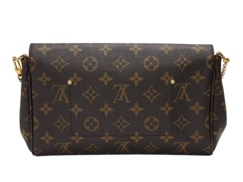 Louis Vuitton Monogram Favorite MM Shoulder Bag Brown Gold — view 3