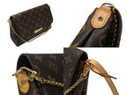 Louis Vuitton Monogram Favorite MM Shoulder Bag Brown Gold — view 4