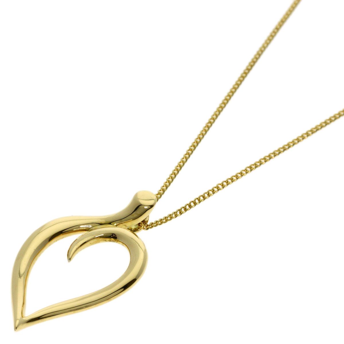 Tiffany & Co Leaf Heart Necklace 18k Yellow Gold