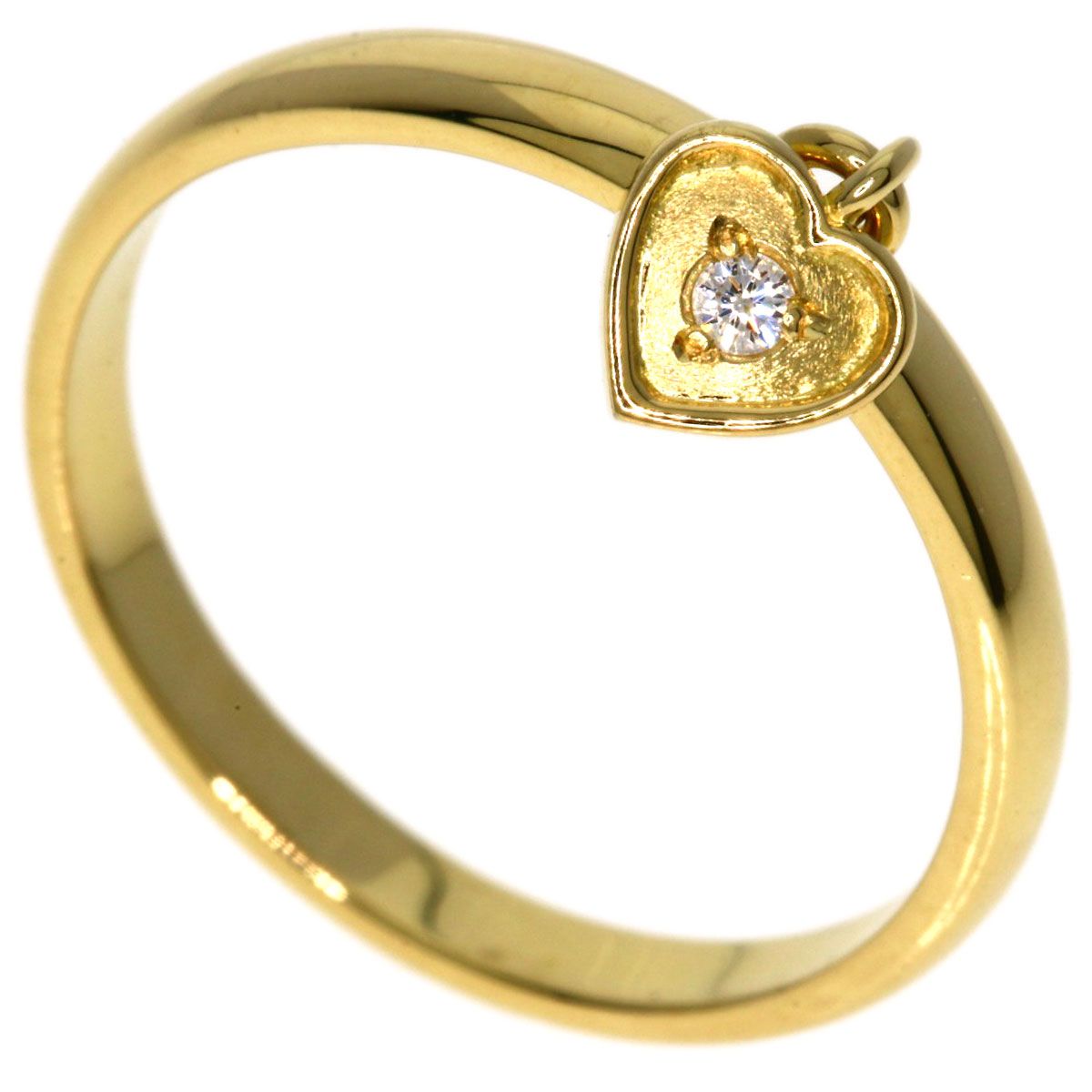 Dior Heart Diamond Ring 18k Yellow Gold
