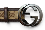 Gucci Belt GG Buckle Brown Beige 85 — view 3