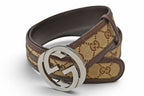 Gucci Belt GG Buckle Brown Beige 85