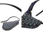 Dior Trotter Saddle Bag Pouch Navy — view 6